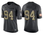 Nike Detroit Lions #94 Ziggy Ansah Men's Stitched Black NFL Salute to Service Limited Jerseys