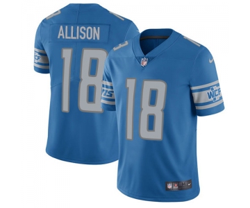 Nike Lions #18 Geronimo Allison Blue Team Color Men's Stitched NFL Vapor Untouchable Limited Jersey