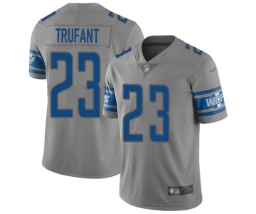 Nike Lions #23 Desmond Trufant Gray Men's Stitched NFL Limited Inverted Legend Jersey