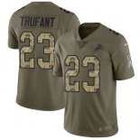 Nike Lions #23 Desmond Trufant Olive Camo Men's Stitched NFL Limited 2017 Salute To Service Jersey