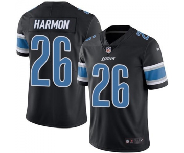 Nike Lions #26 Duron Harmon Black Men's Stitched NFL Limited Rush Jersey