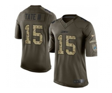 nike nfl jerseys detroit lions #15 tateiii army green[nike Limited Salute To Service]