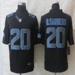 nike nfl jerseys detroit lions #20 b.sanders black[nike impact limited]