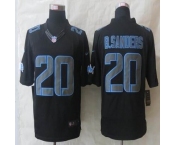 nike nfl jerseys detroit lions #20 b.sanders black[nike impact limited]