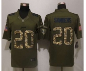 nike nfl jerseys detroit lions #20 sanders army green[nike Limited Salute To Service]