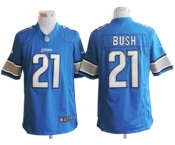 nike nfl jerseys detroit lions #21 bush blue[nike limited]