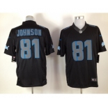 nike nfl jerseys detroit lions #81 calvin johnson black[nike impact limited]