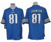 nike nfl jerseys detroit lions #81 calvin johnson blue[nike limited]