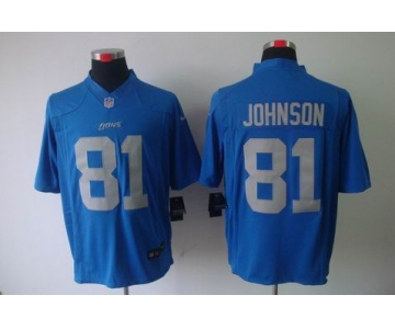 nike nfl jerseys detroit lions #81 calvin johnson blue[nike limited]