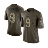 nike nfl jerseys detroit lions #9 stafford army green[nike Limited Salute To Service]