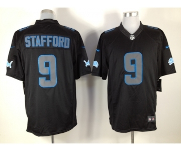 nike nfl jerseys detroit lions #9 stafford black[nike impact limited]