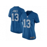 Women Nike Detroit Lions #13 T.J. Jones Game Blue Alternate NFL Jersey