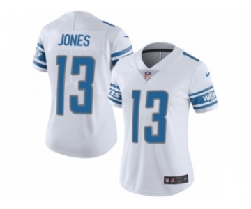 Women Nike Detroit Lions #13 T.J. Jones White Vapor Untouchable Limited Player NFL Jersey