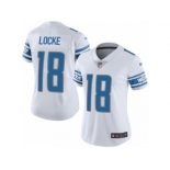 Women Nike Detroit Lions #18 Jeff Locke White Vapor Untouchable Limited Player NFL Jersey