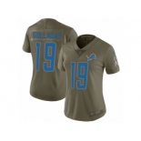 Women Nike Detroit Lions #19 Kenny Golladay Limited Olive 2017 Salute to Service NFL Jersey