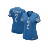 Women Nike Detroit Lions #2 Kasey Redfern Game Blue Team Color NFL Jersey