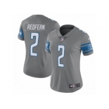 Women Nike Detroit Lions #2 Kasey Redfern Limited Steel Rush Vapor Untouchable NFL Jersey