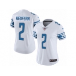 Women Nike Detroit Lions #2 Kasey Redfern White Vapor Untouchable Limited Player NFL Jersey