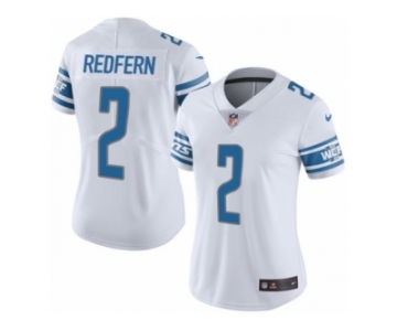 Women Nike Detroit Lions #2 Kasey Redfern White Vapor Untouchable Limited Player NFL Jersey