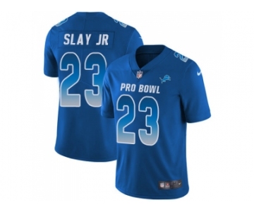 Women Nike Detroit Lions #23 Darius Slay Jr Royal Stitched NFL Limited NFC 2018 Pro Bowl Jersey