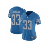 Women Nike Detroit Lions #33 Kerryon Johnson Light Blue Team Color Stitched NFL Vapor Untouchable Limited Jersey