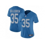 Women Nike Detroit Lions #35 Miles Killebrew Blue Alternate Vapor Untouchable Limited Player NFL Jersey