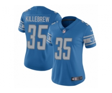 Women Nike Detroit Lions #35 Miles Killebrew Blue Team Color Vapor Untouchable Limited Player NFL Jersey