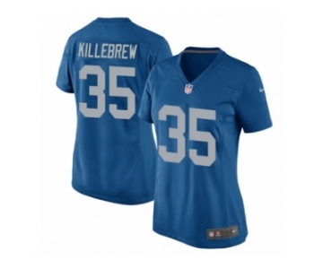 Women Nike Detroit Lions #35 Miles Killebrew Game Blue Alternate NFL Jersey