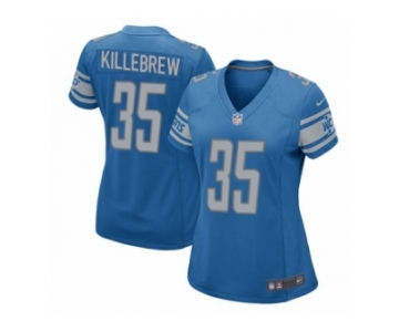 Women Nike Detroit Lions #35 Miles Killebrew Game Blue Team Color NFL Jersey