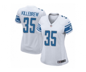 Women Nike Detroit Lions #35 Miles Killebrew Game White NFL Jersey