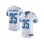 Women Nike Detroit Lions #35 Miles Killebrew White Vapor Untouchable Limited Player NFL Jersey