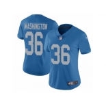 Women Nike Detroit Lions #36 Dwayne Washington Blue Alternate Vapor Untouchable Limited Player NFL Jersey