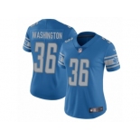 Women Nike Detroit Lions #36 Dwayne Washington Blue Team Color Vapor Untouchable Limited Player NFL Jersey