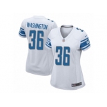 Women Nike Detroit Lions #36 Dwayne Washington Game White NFL Jersey