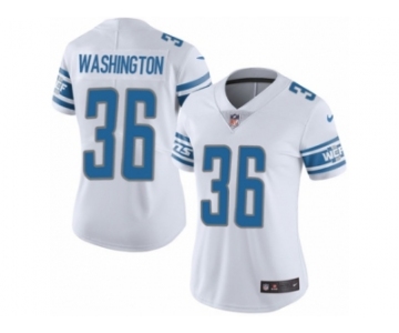 Women Nike Detroit Lions #36 Dwayne Washington White Vapor Untouchable Limited Player NFL Jersey