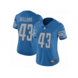 Women Nike Detroit Lions #43 Nick Bellore Blue Team Color Vapor Untouchable Limited Player NFL Jersey