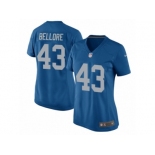 Women Nike Detroit Lions #43 Nick Bellore Game Blue Alternate NFL Jersey