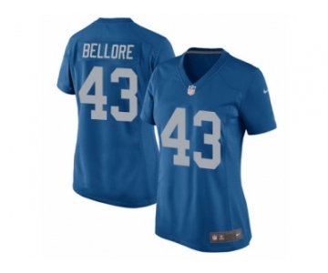 Women Nike Detroit Lions #43 Nick Bellore Game Blue Alternate NFL Jersey