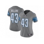 Women Nike Detroit Lions #43 Nick Bellore Limited Steel Rush Vapor Untouchable NFL Jersey