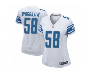 Women Nike Detroit Lions #58 Paul Worrilow Game White NFL Jersey