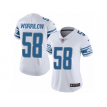 Women Nike Detroit Lions #58 Paul Worrilow White Vapor Untouchable Limited Player NFL Jersey