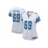 Women Nike Detroit Lions #69 Anthony Zettel Game White NFL Jersey