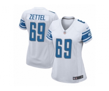 Women Nike Detroit Lions #69 Anthony Zettel Game White NFL Jersey