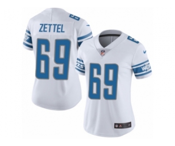 Women Nike Detroit Lions #69 Anthony Zettel White Vapor Untouchable Limited Player NFL Jersey