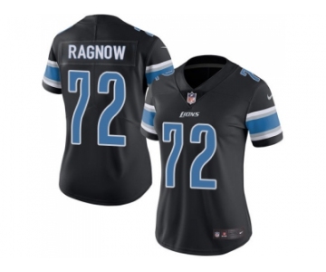 Women Nike Detroit Lions #72 Frank Ragnow Rush Vapor Untouchable Black Limited NFL