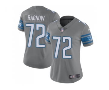 Women Nike Detroit Lions #72 Frank Ragnow Rush Vapor Untouchable Steel Limited NFL