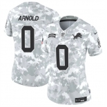 Women's Detroit Lions #0 Terrion Arnold 2024 F.U.S.E Arctic Camo Salute To Service Limited Stitched Jersey