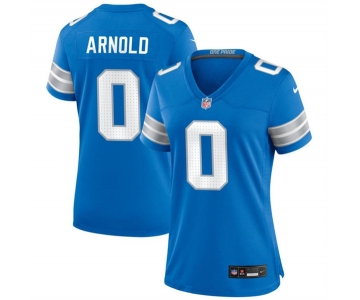 Women's Detroit Lions #0 Terrion Arnold Blue 2024 Stitched Jersey