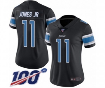 Women's Detroit Lions #11 Marvin Jones Jr Limited Black Rush Vapor Untouchable 100th Season Football Jersey