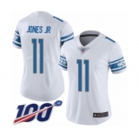 Women's Detroit Lions #11 Marvin Jones Jr White Vapor Untouchable Limited Player 100th Season Football Jersey